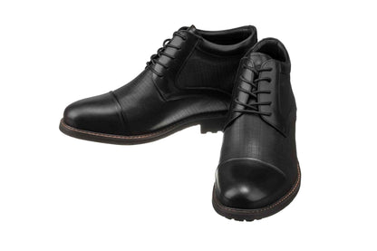 TOTO - Y41088 - 3.2 Inches Black Leather Boots Tallmenshoes.com