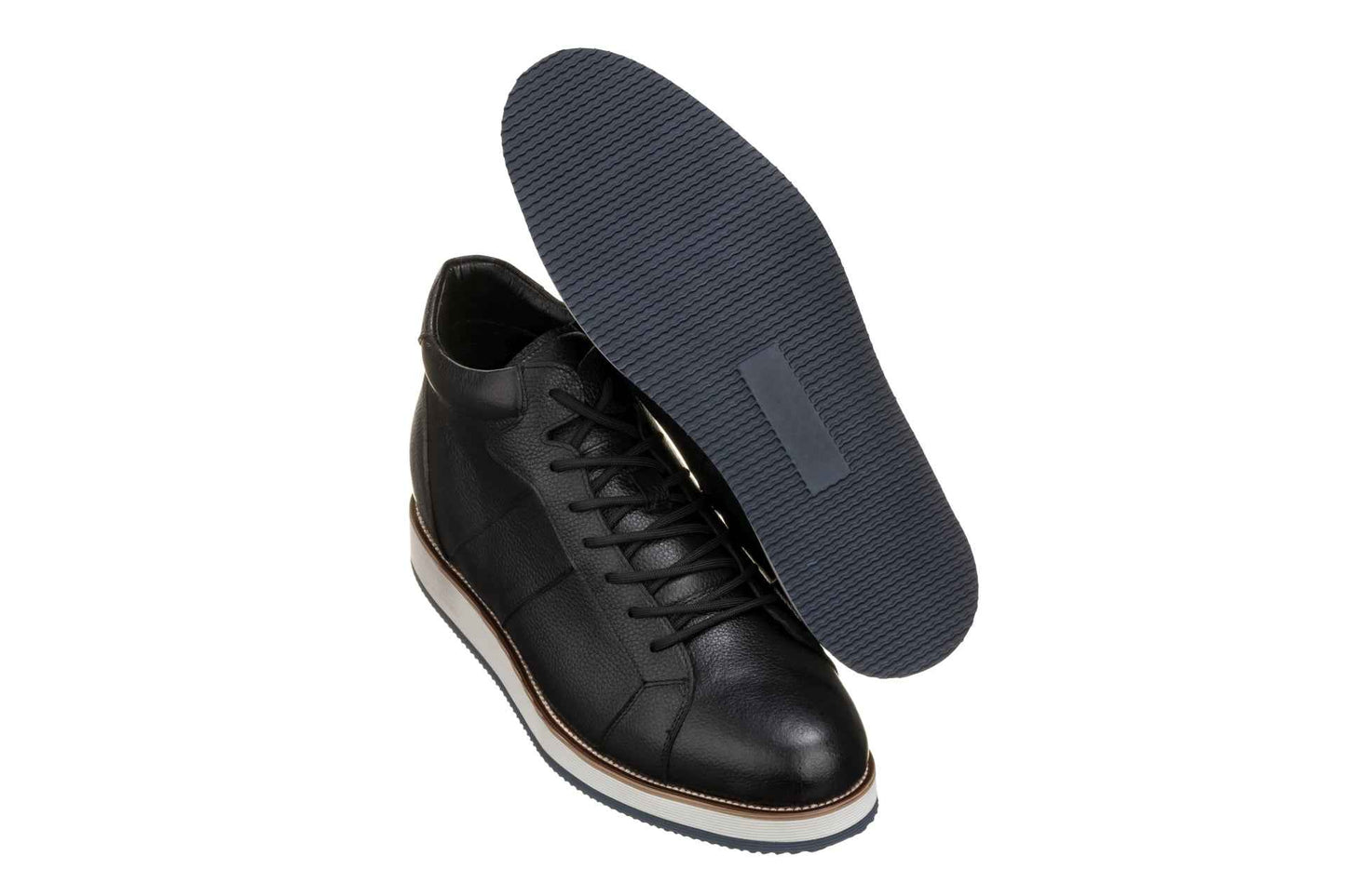 CALTO - Y6020 - 3 Inches Taller Zipper Boots (Black) Tallmenshoes.com