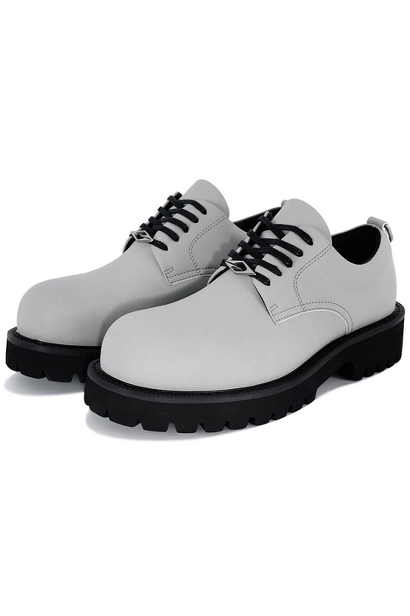 Leather Lug Sole Derby Shoes - Wolvess