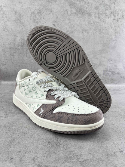 Custom Travis Scott x LV x Air Jordan 1 Low SJ2068 105