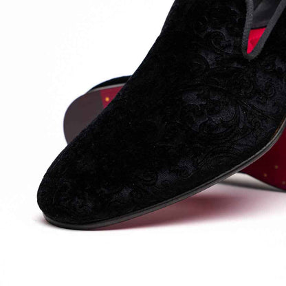 10-520-BLK FORMAL II Velvet Tuxedo Shoe, Black