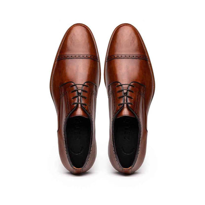 25-548-CGN GIOVANNI Italian Calfskin Lace Up Cognac