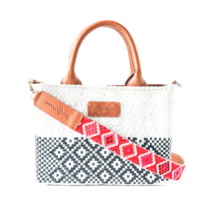Tin Marin White Small Woven Crossbody Bag Tin Marin Brand