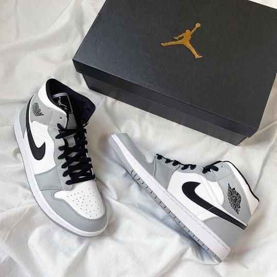 Custom Jordan 1 Mid Light Smoke Grey High Q
