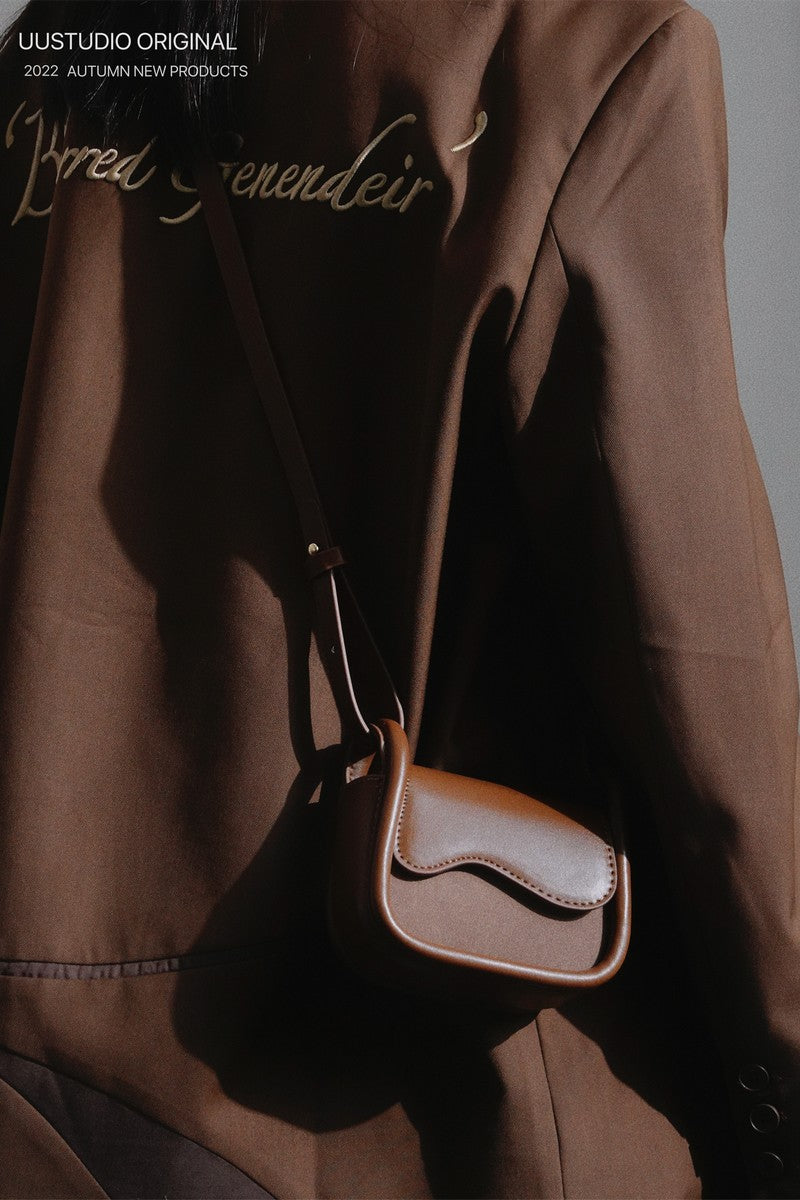 Retro Wave Flap Mini Crossbody Bag - Wolvess