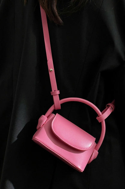 Mini Curved Handle Crossbody Bag - Wolvess