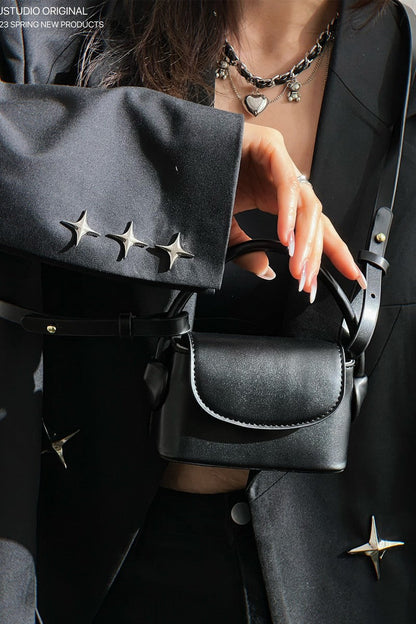 Mini Curved Handle Crossbody Bag - Wolvess