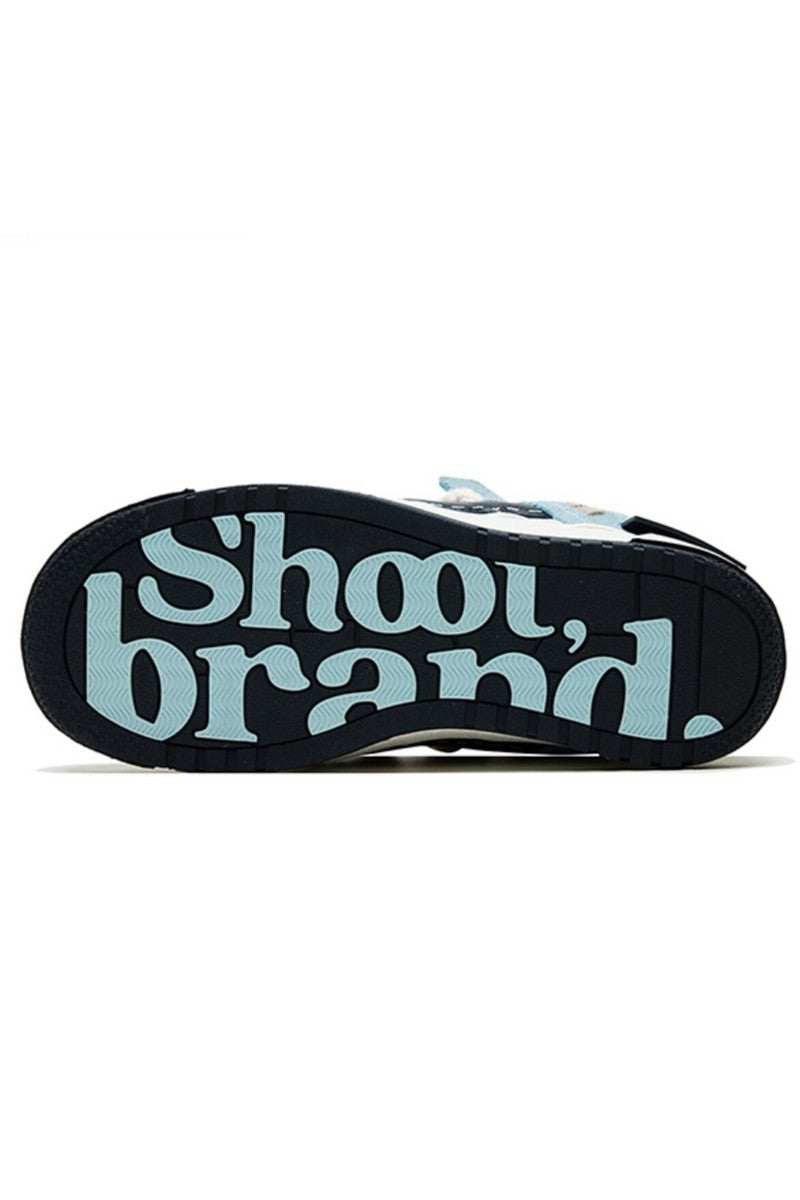 Platform Sneakers Light Blue Black White - Wolvess