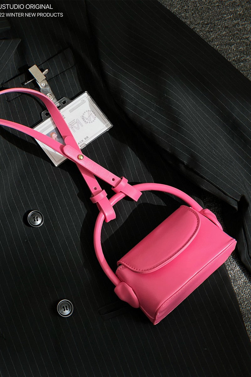 Mini Curved Handle Crossbody Bag - Wolvess