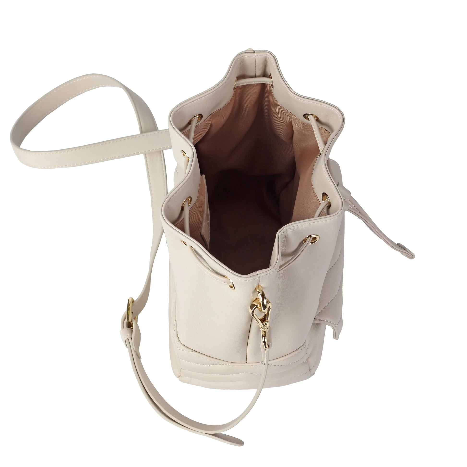 Soft Lambskin Bucket Bag – Striped Embroidery Design MiamiLeathers.com