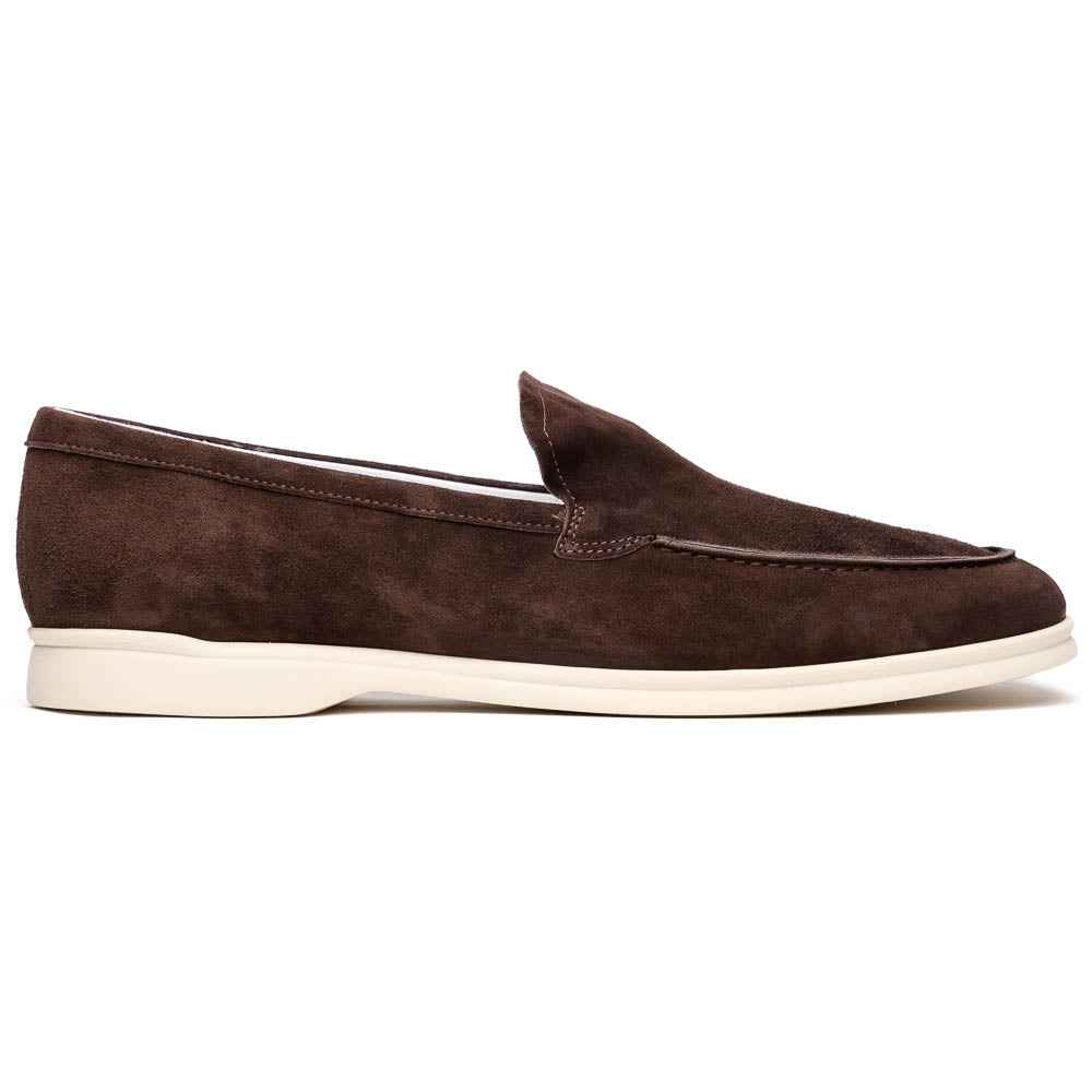 16-621-MOC LIVORNO Sueded Italian Goatskin Loafer Mocha Zelli Italia