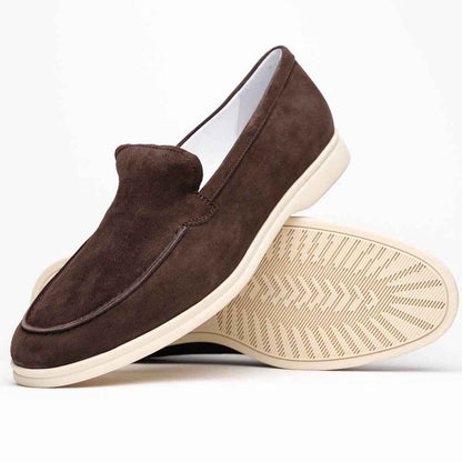 16-621-MOC LIVORNO Sueded Italian Goatskin Loafer Mocha Zelli Italia