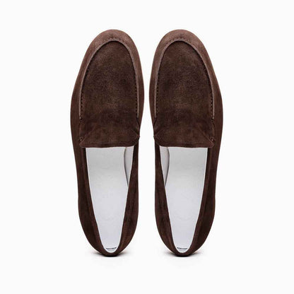 16-621-MOC LIVORNO Sueded Italian Goatskin Loafer Mocha Zelli Italia