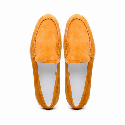 16-621-CGN LIVORNO Sueded Italian Goatskin Loafer Cognac