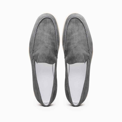 16-621-GRY LIVORNO Sueded Italian Goatskin Loafer Grey
