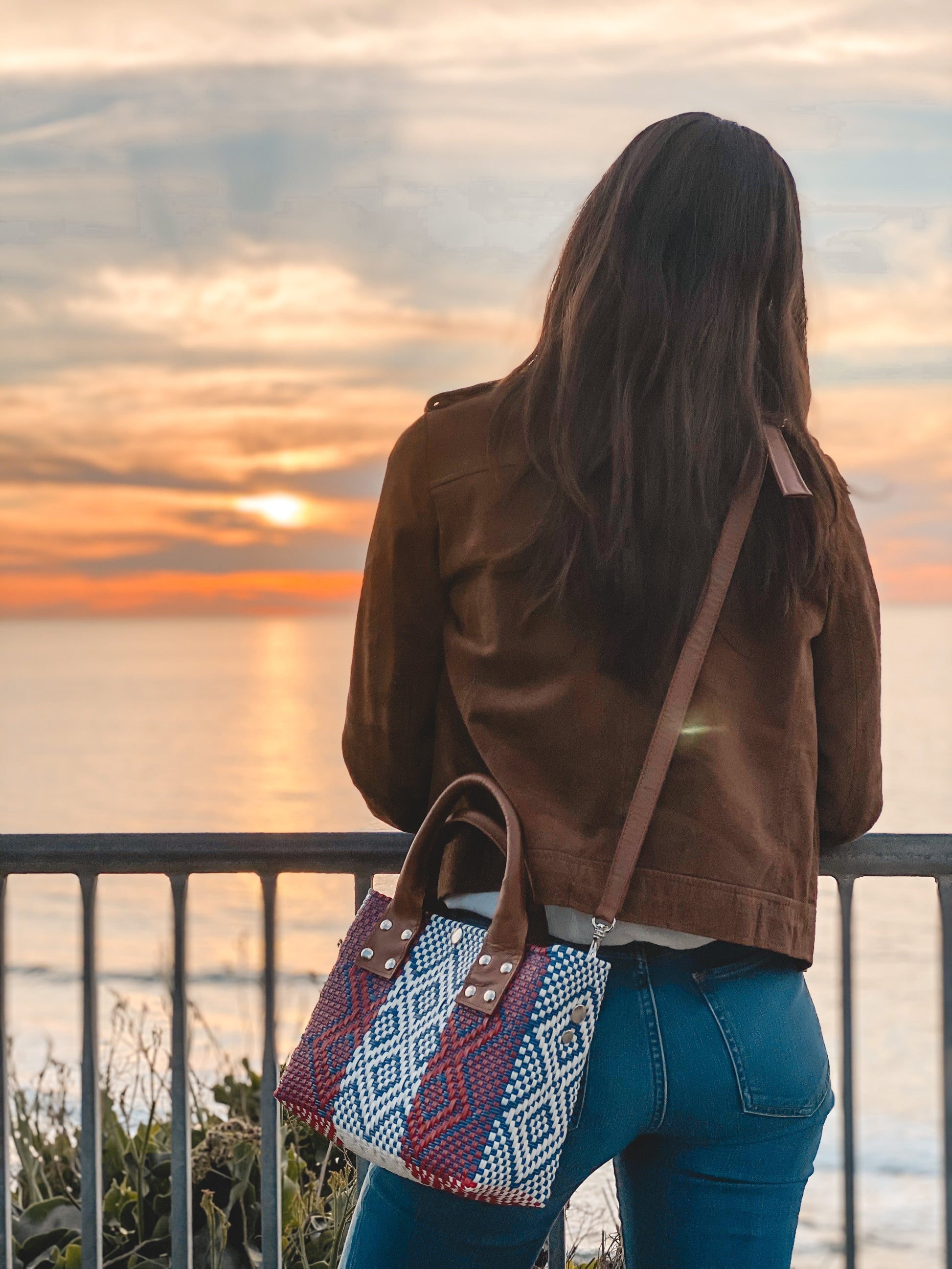 Piruli Small Woven Crossbody Tin Marin Brand