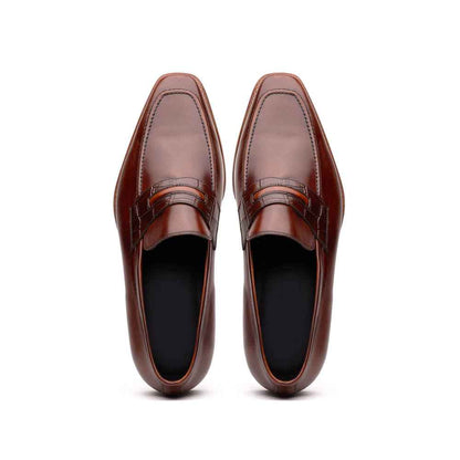 15-703-CGN MEO Hand Burnished Loafers Cognac