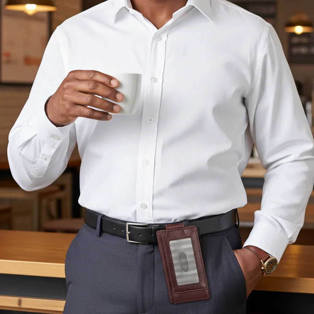 Cambridge Full-Grain Leather Magnetic Money Clip Wallet – Slim RFID Front Pocket Design MiamiLeathers.com