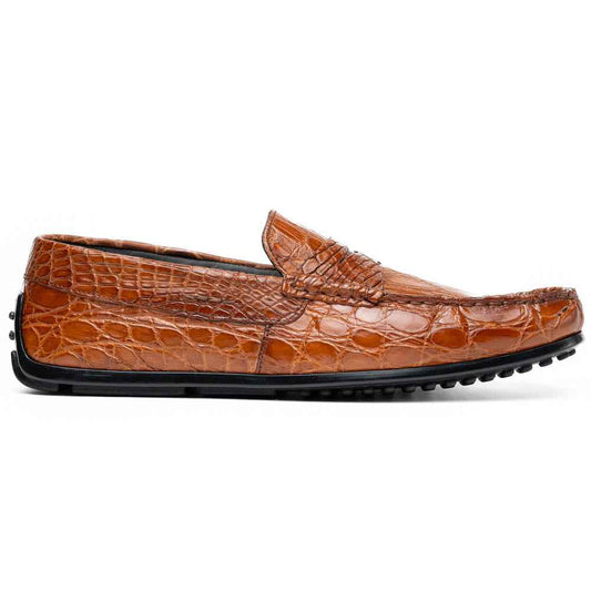 31-103-CGM MONZA Crocodile Driver, Cognac Zelli Italia