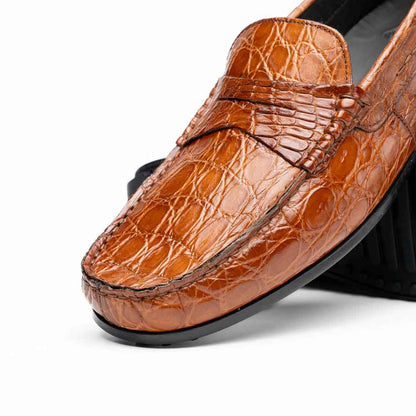 31-103-CGM MONZA Crocodile Driver, Cognac Zelli Italia