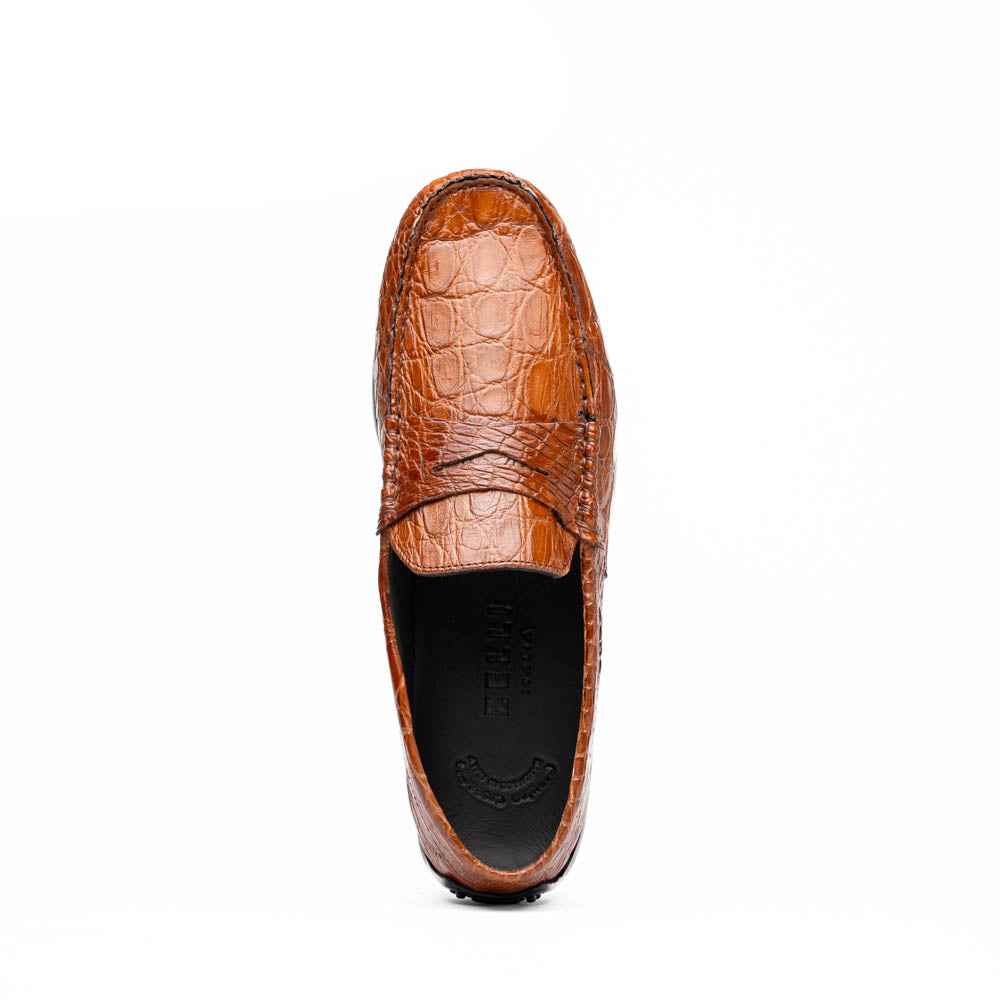 31-103-CGM MONZA Crocodile Driver, Cognac Zelli Italia