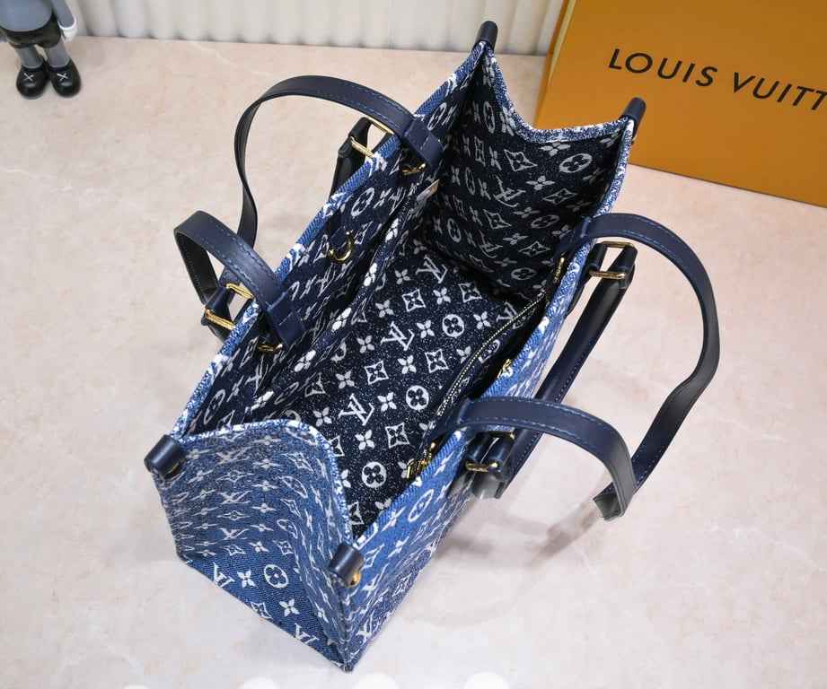 LUV 35CM ONTHEGO TOTE DENIM BAG M59608