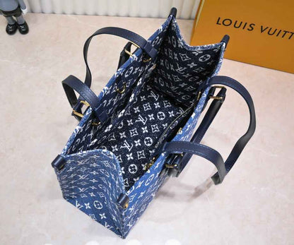 LUV 35CM ONTHEGO TOTE DENIM BAG M59608