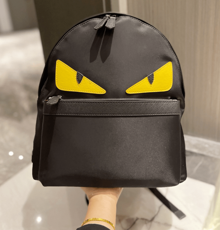 FD BACKPACK HALLOWEEN BLACK WITH YELLOW EYES BAG 40CM