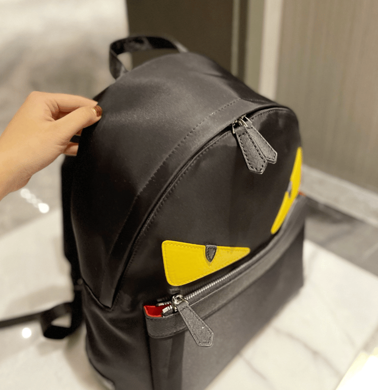 FD BACKPACK HALLOWEEN BLACK WITH YELLOW EYES BAG 40CM