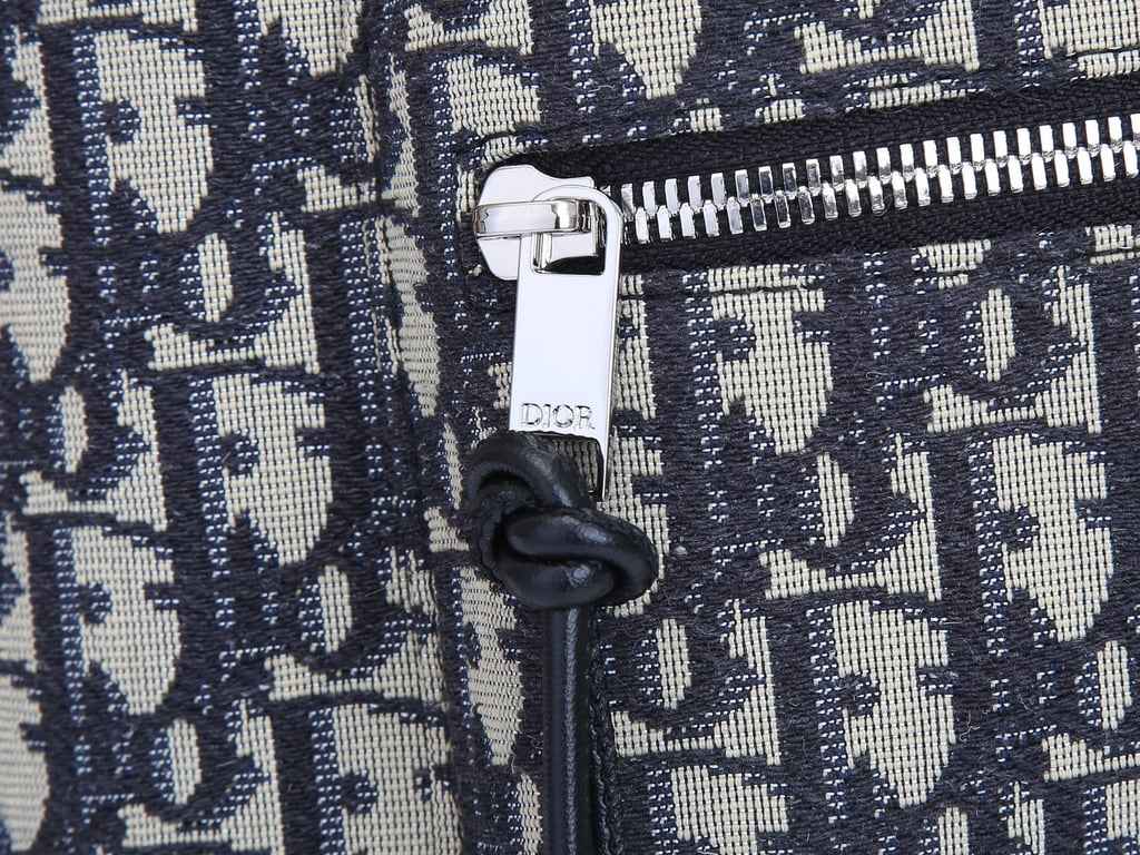 DIR BEIGE AND BLACK 38CM RIDER BACKPACK OBLIQUE JACQUARD