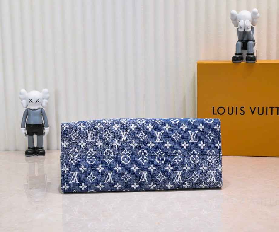 LUV 35CM ONTHEGO TOTE DENIM BAG M59608