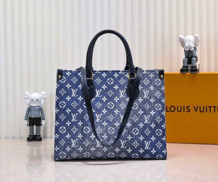LUV 35CM ONTHEGO TOTE DENIM BAG M59608