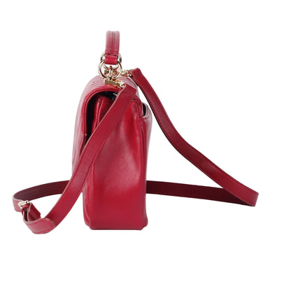 Soft Lambskin Flap Crossbody Bag – Quilted Leather Shoulder Purse MiamiLeathers.com