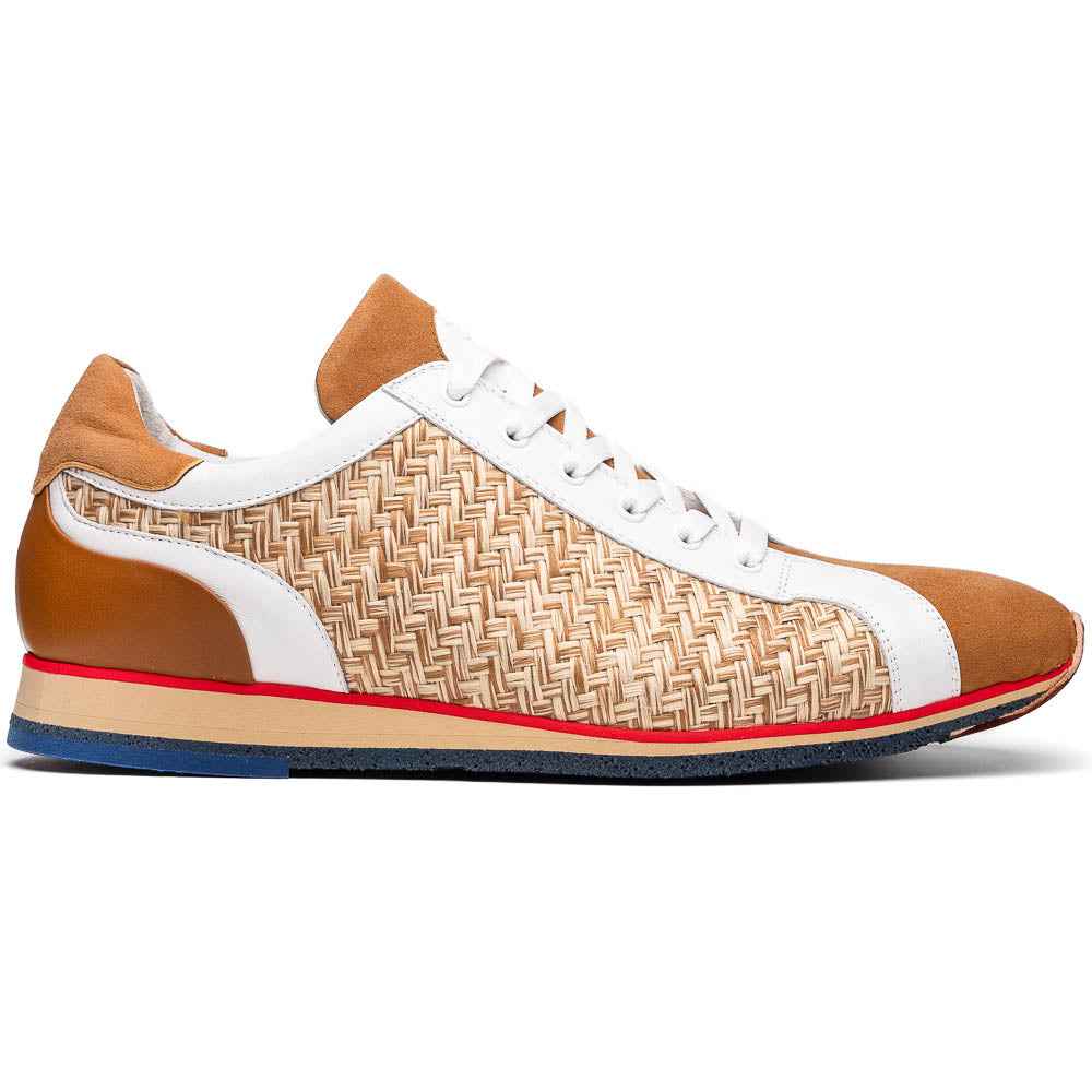 65-375-BRN RIPI Calfskin Hand Weave Sneaker Brown Zelli Italia