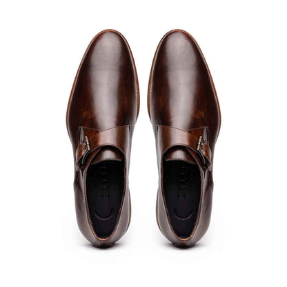 55-605-CST ROMAN Italian Calfskin Monkstrap Chestnut