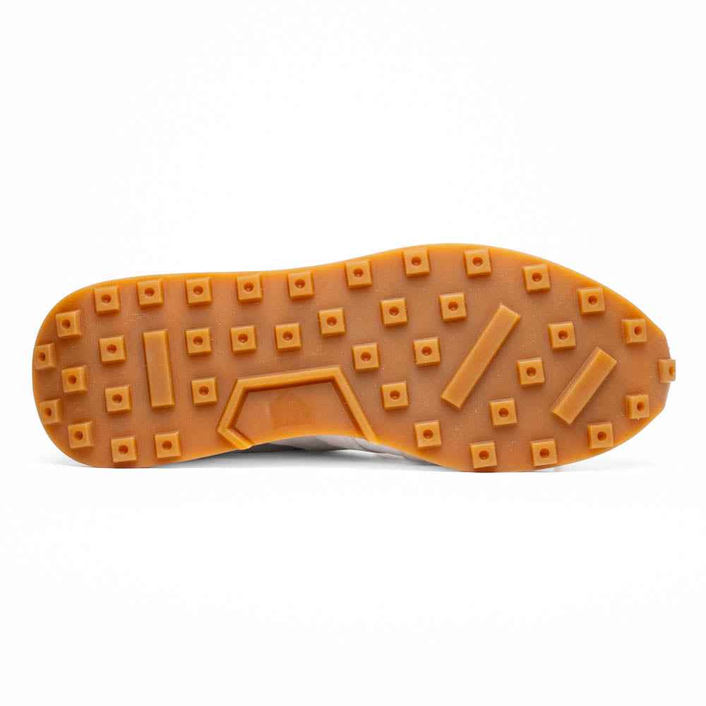 66-265-WHT ROXI Suede & Calfskin Sneaker, White Zelli Italia