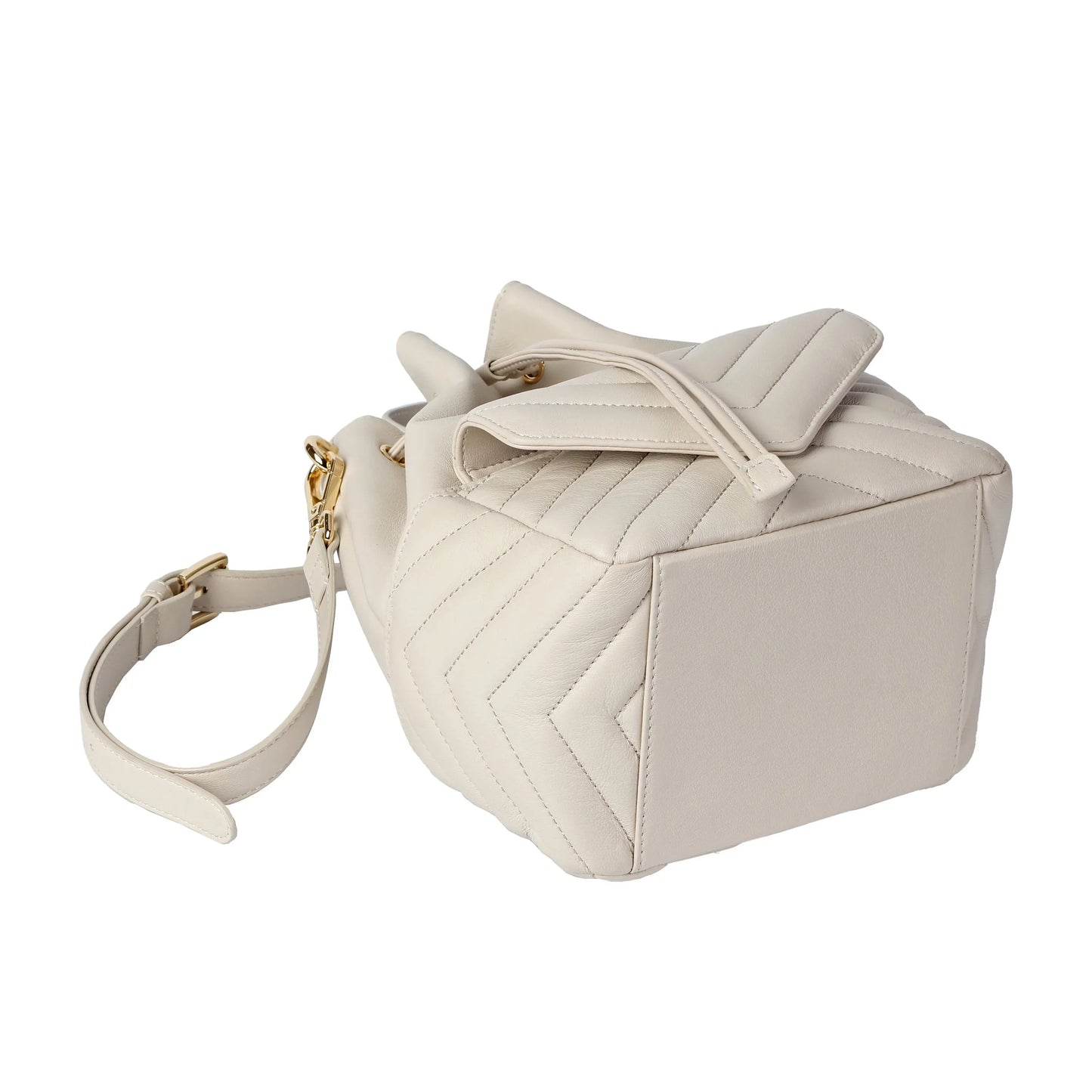 Soft Lambskin Bucket Bag – Striped Embroidery Design MiamiLeathers.com