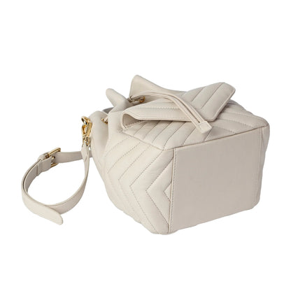 Soft Lambskin Bucket Bag – Striped Embroidery Design MiamiLeathers.com