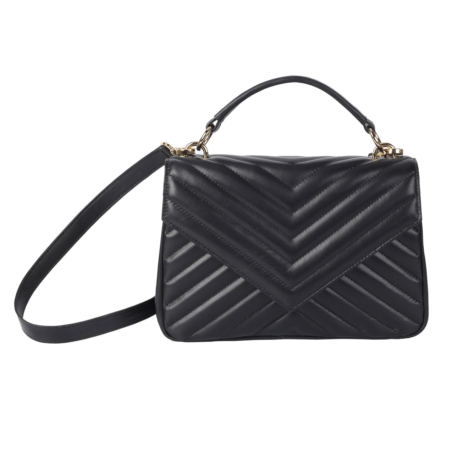 Soft Lambskin Flap Crossbody Bag – Quilted Leather Shoulder Purse MiamiLeathers.com