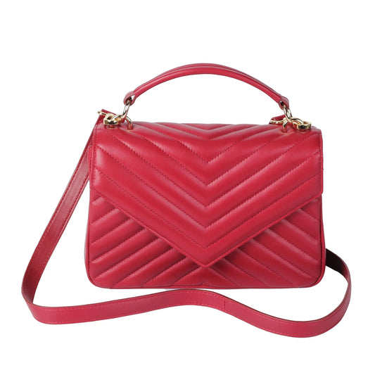 Soft Lambskin Flap Crossbody Bag – Quilted Leather Shoulder Purse MiamiLeathers.com