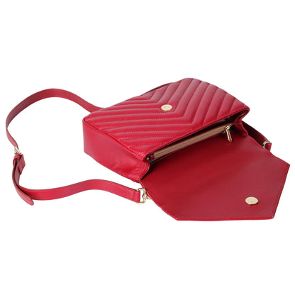 Soft Lambskin Flap Crossbody Bag – Quilted Leather Shoulder Purse MiamiLeathers.com