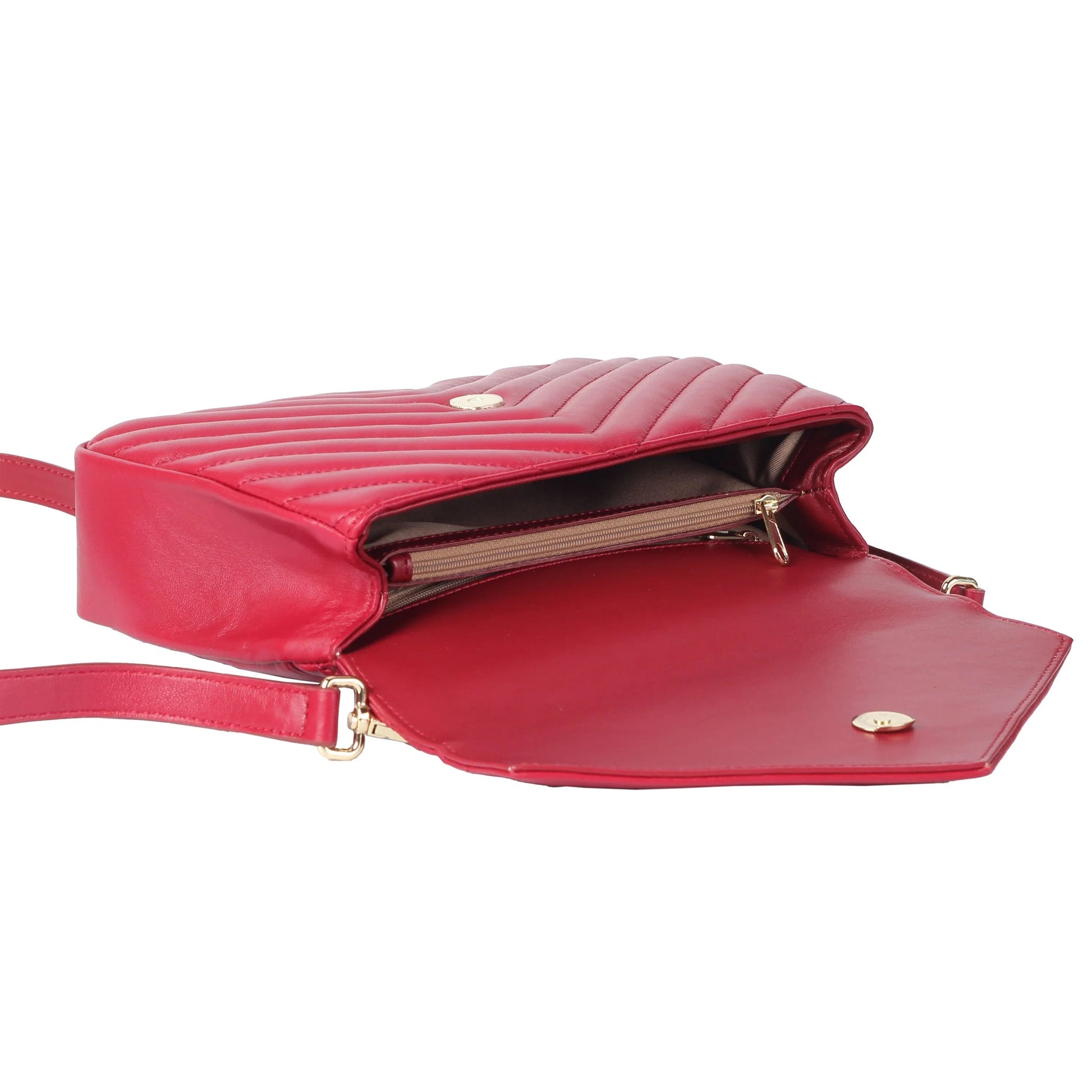Soft Lambskin Flap Crossbody Bag – Quilted Leather Shoulder Purse MiamiLeathers.com