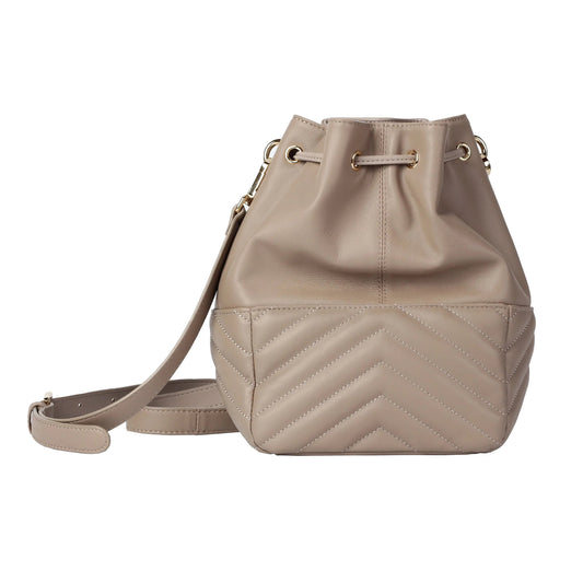 Soft Lambskin Bucket Bag – Striped Embroidery Design MiamiLeathers.com