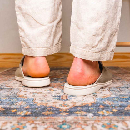 06-112-GRY SORO Sueded Italian Goatskin Mule Grey Zelli Italia