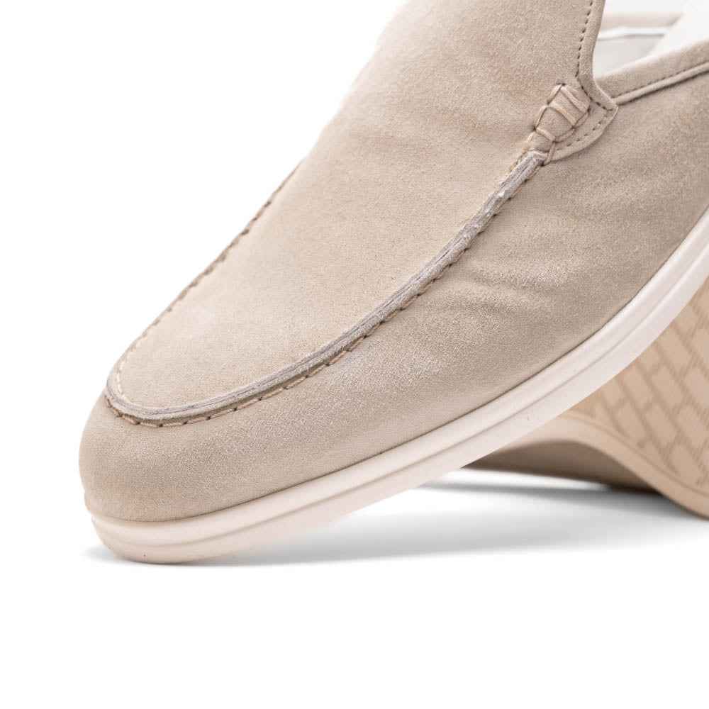 06-112-GRY SORO Sueded Italian Goatskin Mule Grey Zelli Italia