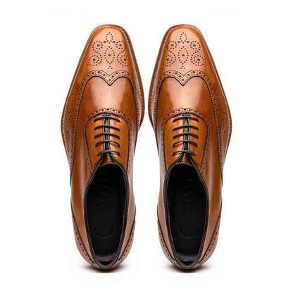25-562-CML STEPHANO Wingtip Oxford Camel