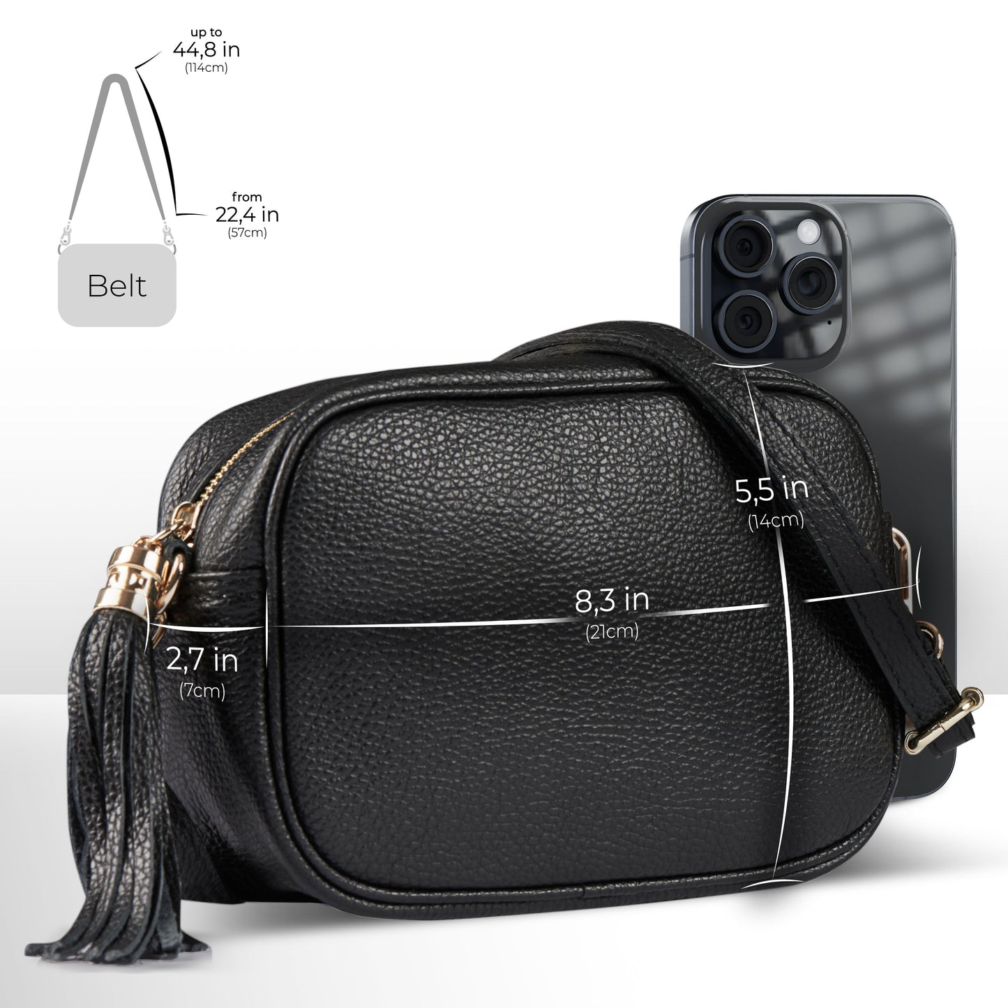 Italian Genuine Calf Leather Crossbody Bag 231302 TAKEASY
