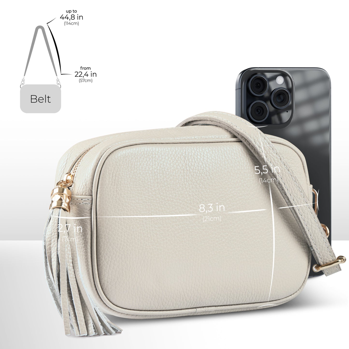 Italian Genuine Calf Leather Crossbody Bag 231302 TAKEASY