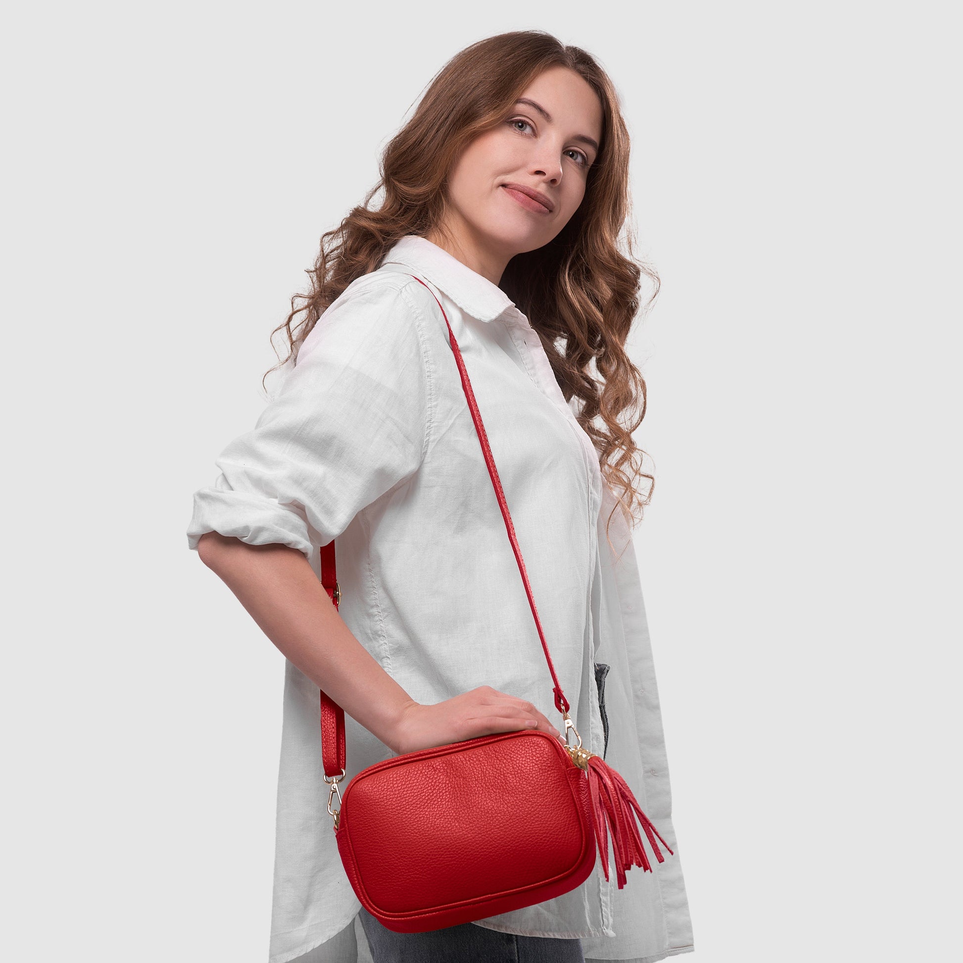 Italian Genuine Calf Leather Crossbody Bag 231302 TAKEASY