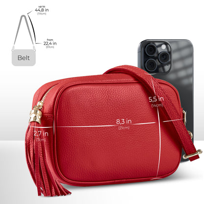 Italian Genuine Calf Leather Crossbody Bag 231302 TAKEASY